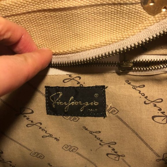 Vintage Italian PIER GIORGIO Straw Purse  Handbag with Melamine Hands, Mirror - Picture 6 of 16